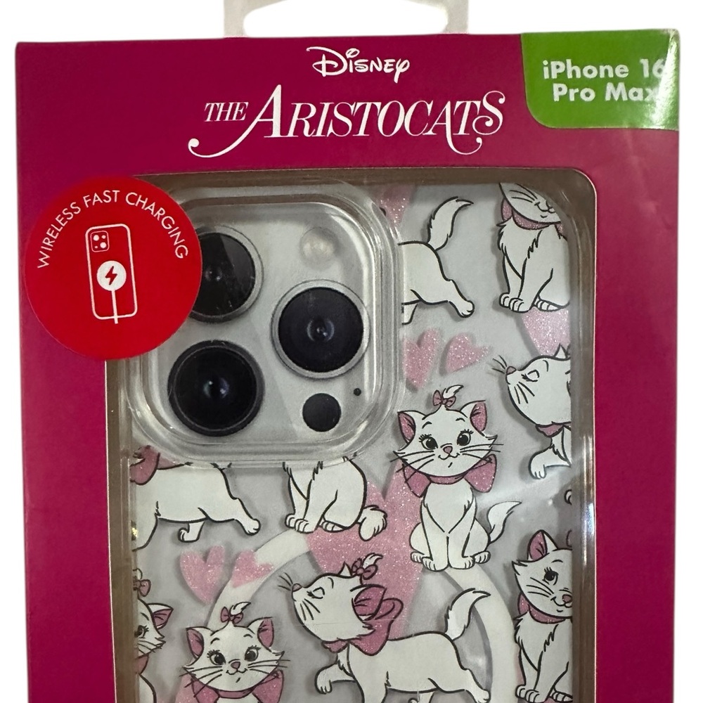 Disney Aristocats iPhone 16 Pro Max Case Pink and Gray new - Picture 3 of 3